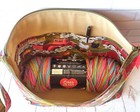 Project Bag Knit Crochet Yarn Makeup Travel Red Barns Trucks Chickens Wrist Tote
