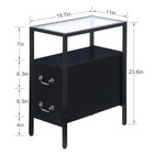  End Tables  24  Height Narrow Nightstands Modern Tall Night Stand With 
