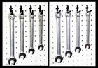 100 Pc  Kit - Black Locking Peg Hooks - Garage Tool Storage - Wall Organizer New