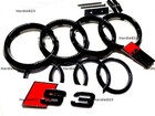 Audi S3 Gloss Black Badge Set Front Rear Rings Grille Badge Boot Emblem 8v 8y 8p