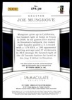 2017 Panini Immaculate Patches Rc Joe Musgrove Jersey 3 Colors 05 99 Houston