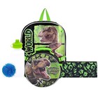 Jurassic World Kids Dinosaur Backpack   Lunch Box 5 Piece Set With Water Bottle
