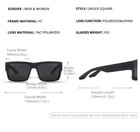 Newest Spy Men s High Definition Polarized Sunglasses Matte Frame Square Box