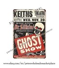 Dr  Silkini Ghost Show Poster Horror Magic Spook Show Metal Tin Sign Garage Art