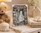 Malden Baby Nursery Photo Frame 4x6 Silver Tone Teddy Bear Blocks Nib