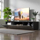 Modern Wall Mounted Tv Stand With Storage  Floating Media Console Entertainment