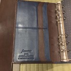 Filofax Nappa Personal Leather Organizer Two-tone 23mm Rings Aged Rare Used