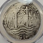 1655 Triple Dated Cob 8 Reales  ph  Type Pcgs Vf 26 75g Certified  k612