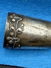 800 Silver Shot Cup With Floral Decoration In Relief 9g 1 6  Tall Has Dents