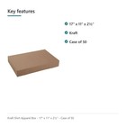Sswbasics Kraft Shirt Apparel Box - 17 In X 11 In X 2 1 2 In - Case Of 50