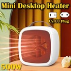 Mini Portable 500w Ptc Ceramic Heater Fast Heating Desktop Warm Air Fan Office