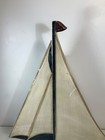 Vintage Wood Sailboat Wall Hanging Key Holder Cabinet 14 5 In 