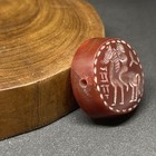 Near Eastern sassanian Intaglio Old Carnelian Agate Stone Seal Stamp Bead
