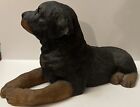 Vintage 90s Sandicast 17  Rottweiler Puppy Sculpture Realistic Dog Rare