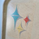 Vintage Mid Century Modern Fiberglass Atomic Starburst Serving Cafeteria Tray