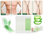 Hair Removal Paper Double Sided Cold Wax Strips Body Depilatory Patch Skin