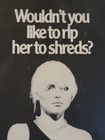 Blondie Debbie Harry 1977 Rip Her To Shreds Chrysalis Promo Poster 22x29 Rare Uk
