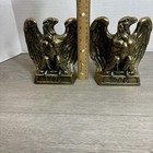 Vintage 1972 American Eagle 1776 Bookends Hampton Va  Heavy Brass 6 