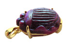 Tiffany Glass Favrile Scarab Art Nouveau Pendant Sterling Gilt Mounted Lct Tiff