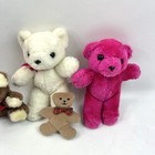 Vintage Small Cute Teddy Bear Lot Of 5 Stuffed Animal Plush 70   s - 80   s