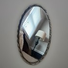 Vtg Oval Mirror Vanity Tray Filigree Floral Distressed Brass Perfume 16 X10 Read