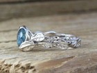 Art Deco Antique Vintage 2 50 Ct Aquamarine Engagement Ring 925 Sterling Silver