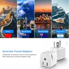 2 Pack Us To Australia new Zealand Plug Adapter  Type I Travel Power Adapter Wit