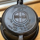 Vtg  Griswold No  8 American Cast Iron Waffle Maker With Tall Base