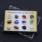 12pcs Natural Quartz Chakra Healing Crystal Energy Meditation Tumbled Stone Set