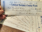 26 Antique Bank Checks Little Falls New York 1870-1890s Herkimer   Tax Stamps