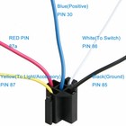 5 Pack 12v 30 40 Amp 5-pin Spdt Automotive Relay W  Wires   Harness Socket Set