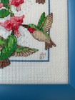 Vintage Needlepoint Hummingbird Framed Picture 2007 