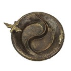 Rustic Cast Iron Bronze Finish Bird Bath Feeder Pedestal Home Garden Decor 20 In