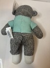 Dan Dee Collector s Choice Plush Toy Sock Monkey In Green Sweater 9 Inch