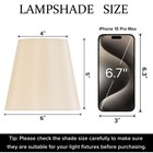 Go so 5 Yellowish Beige Chandelier Lamp Shades 4x6x5 Faux Silk Clips Wall Desk R