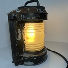 Vintage Perko Bronze   Galvanized Maritime Navigation White Mast Light  13  Tall