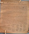 Declaration Of Independence United States - Antiqued Parchment Replica 15x15-1 2