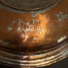 Vintage Hand Hammered Tinned Copper Sarposh Food Dome Platter Brass Finial 14   