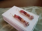 Pretty 2 5  Kahelelani Shell Earrings W  Hebrew Cone Shells Ombre Style   Rare