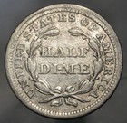 1857-p Us Seated Liberty Half Dime H10c Nice Coin