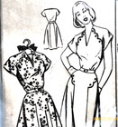 Vtg 1950s Fashion Service Mail Order Dress Pattern 2954 Sz 16  B34