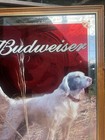 Vintage Budweiser Beer   Dog Framed Mirror Large Rare 2000s y2k