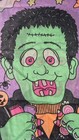 Vtg Halloween Double Sided Pillowcase Euc Trick Or Treat Sack   90s Frankenstein