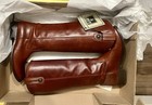 Frye Melissa Button Cognac Brown Leather Tall Riding Boots Size 5 5 M b   Nib