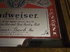 Vintage Budweiser King Of Beers Framed Mirror Sign 12 X 10