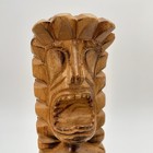 Vntg 1992 Hawaiian Tiki Wooden Statue Solid Wood 10  Hand Carved Polynesian