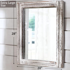 Large Wall Mirrors With Rustic Wood Framed 28 x20  Rectangle