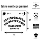 10 X 12 Gothic Style Ouija spirit ghost Board Stencil Celestial Sun moon star 