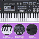 61-key Electronic Keyboard Portable Digital Piano With Mic Built-in Speakers