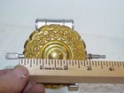 Antique Fancy Spun Brass 3 Inch By 4    Inch Wall Clock Pendulum Parts Repair C
